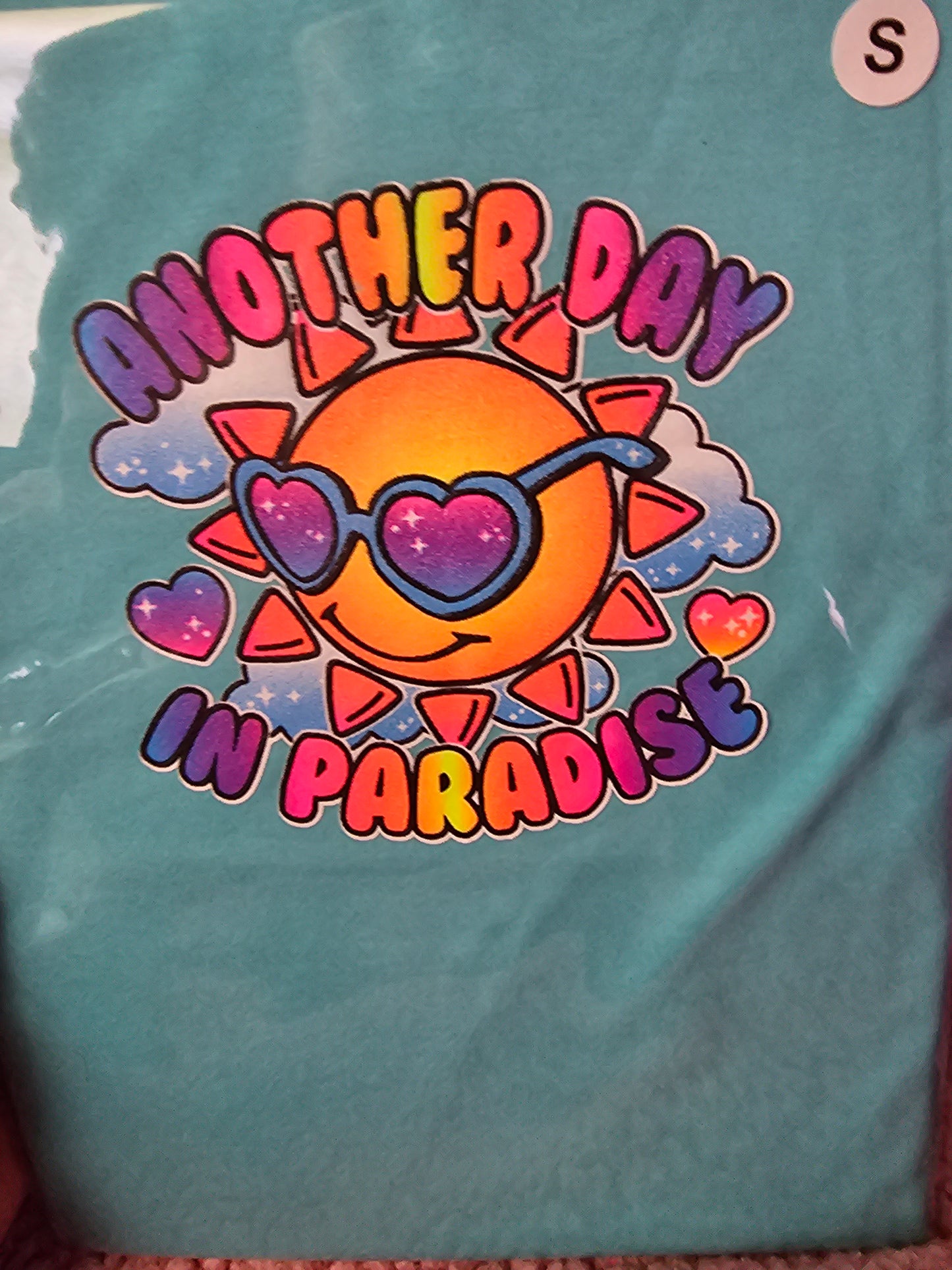 Another Day In Paradise Handmade Graphic T Shirt Design