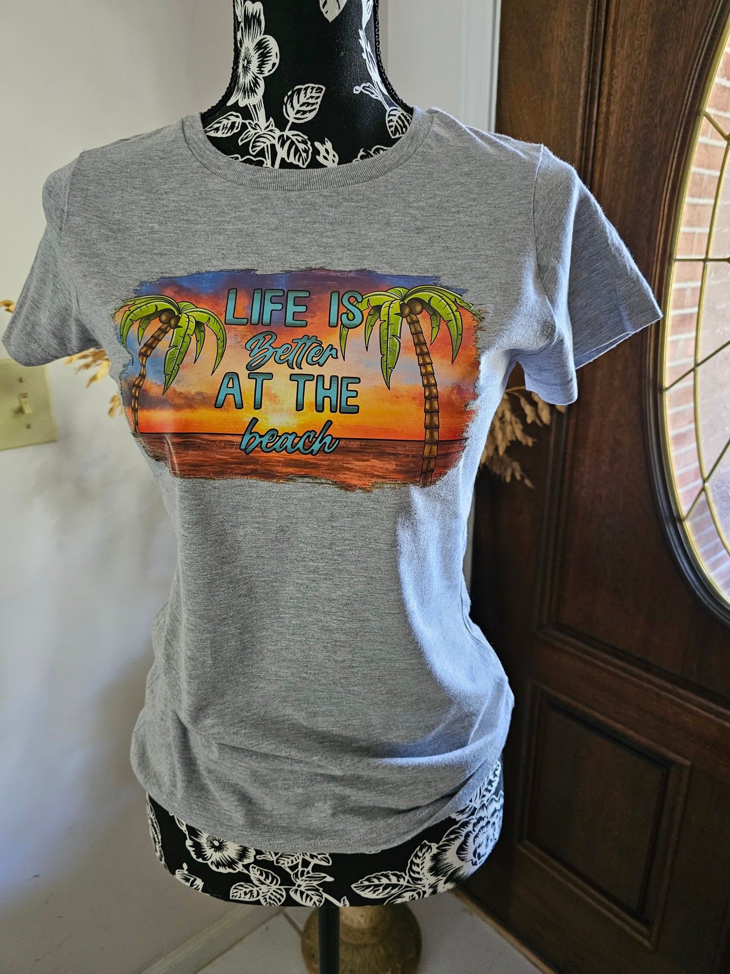 Life Is Better At The Beach Handmade Graphic T-Shirt