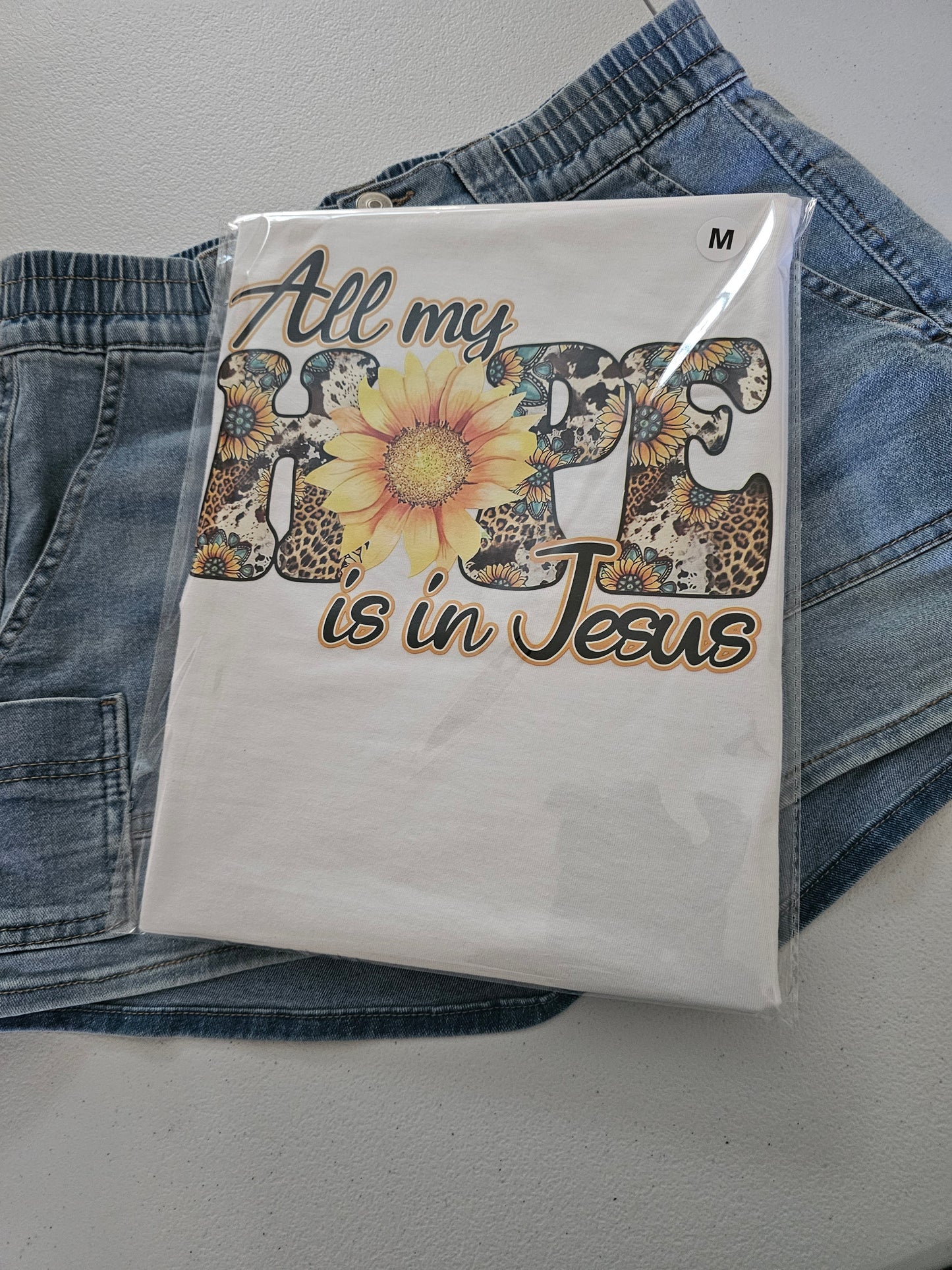 All My Hope Is In Jesus Handmade Graphic T-Shirt