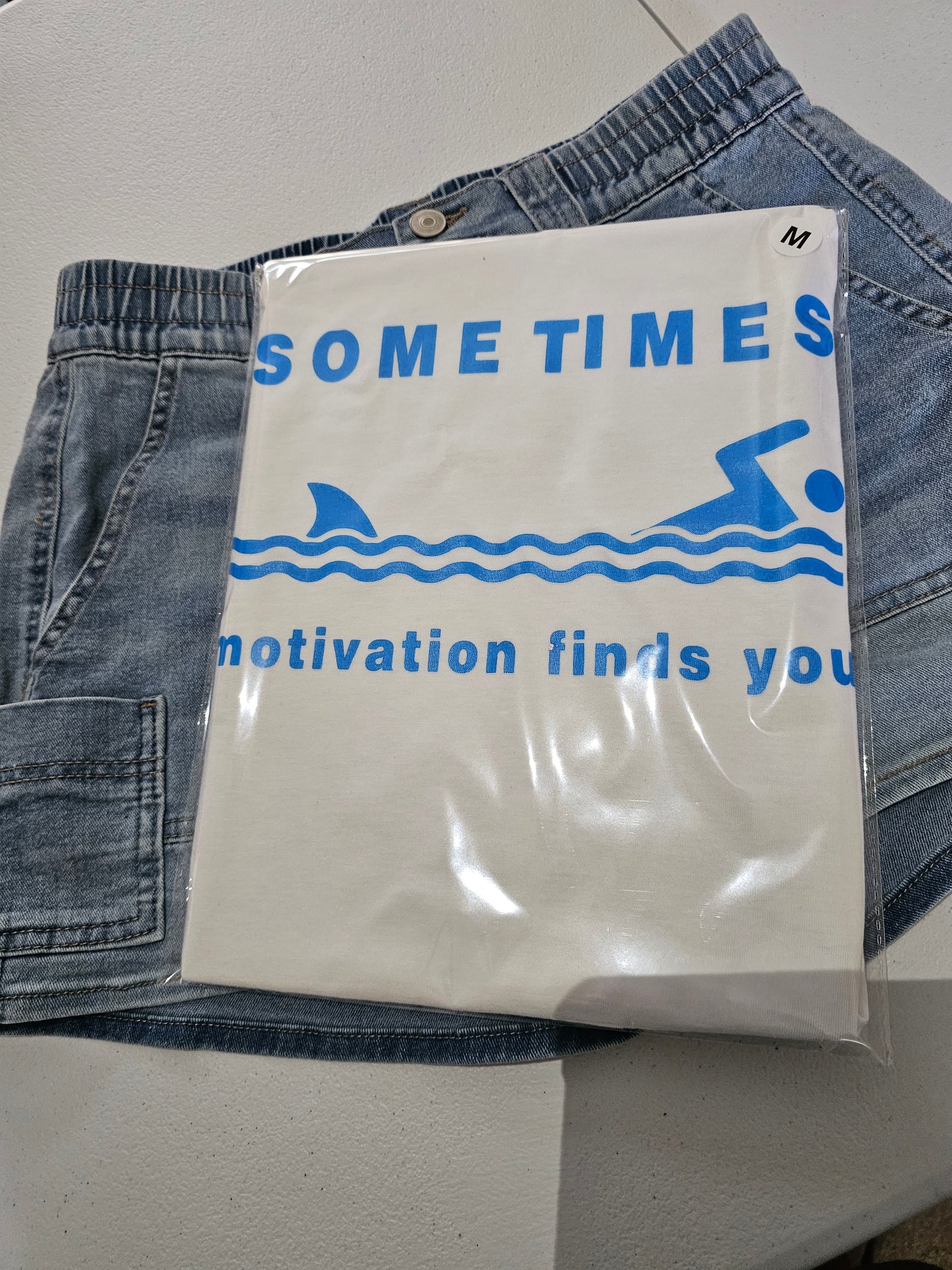Sometimes Motivation Finds You Handmade Graphic T-Shirt
