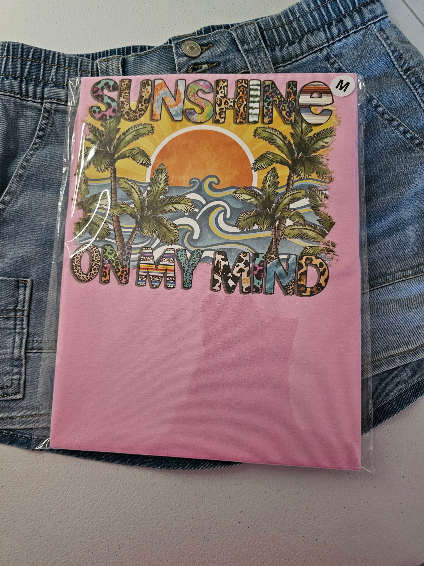Sunshine On My Mind Handmade Graphic T-Shirt