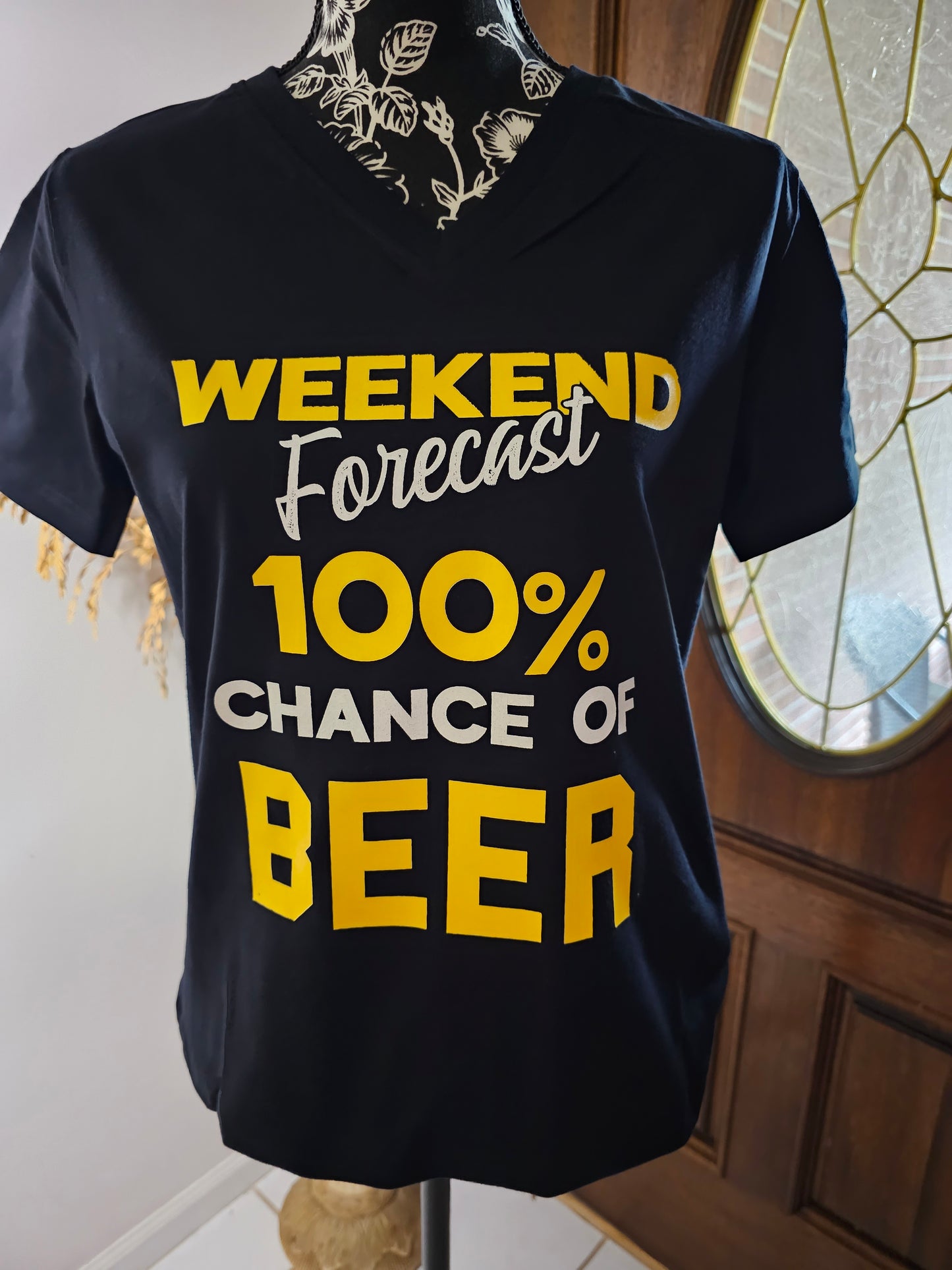 Weekend Forecast 100% Chance Of Beer Handmade Graphic T-Shirt
