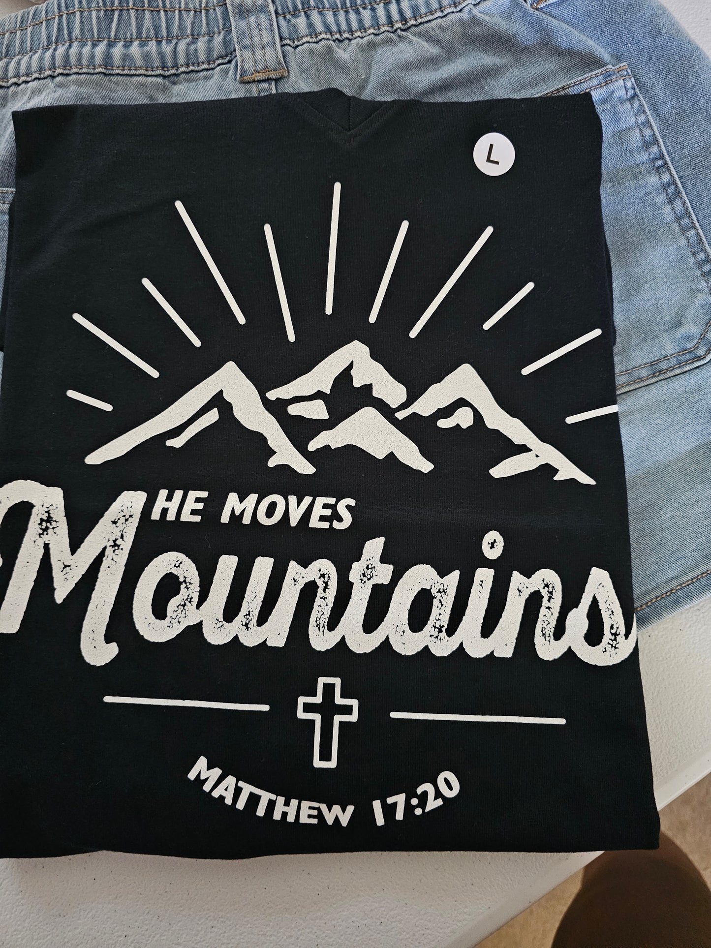 He Can Moves Mountain Handmade Graphic T Shirt