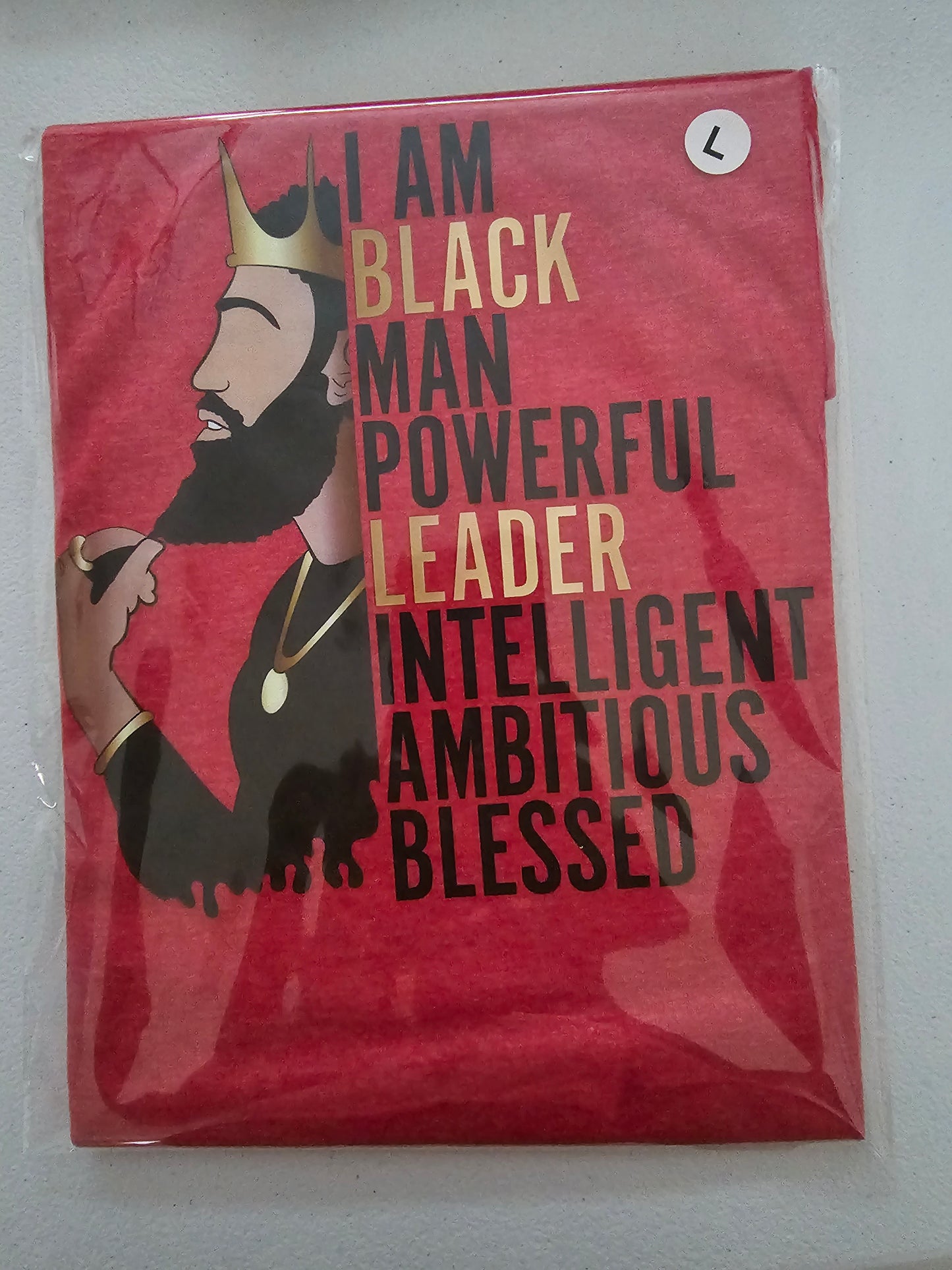I A'm Black Man Powerful Leader Intelligent Ambitious Blessed Handmade Graphic T- Shirt
