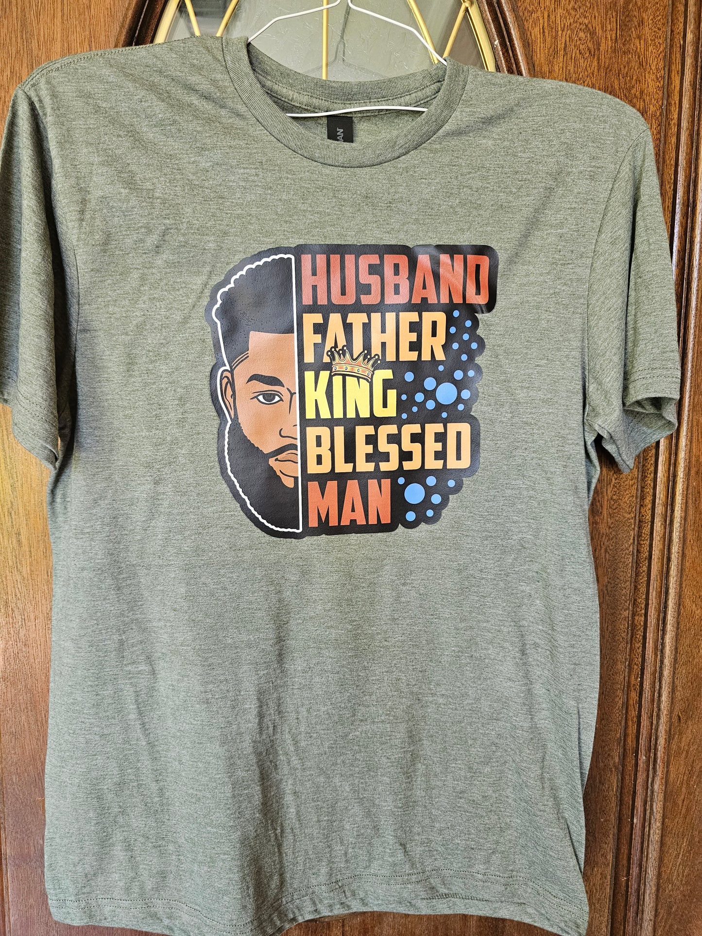 Husband Father King Blessed Man Handmade Graphic T- Shirt