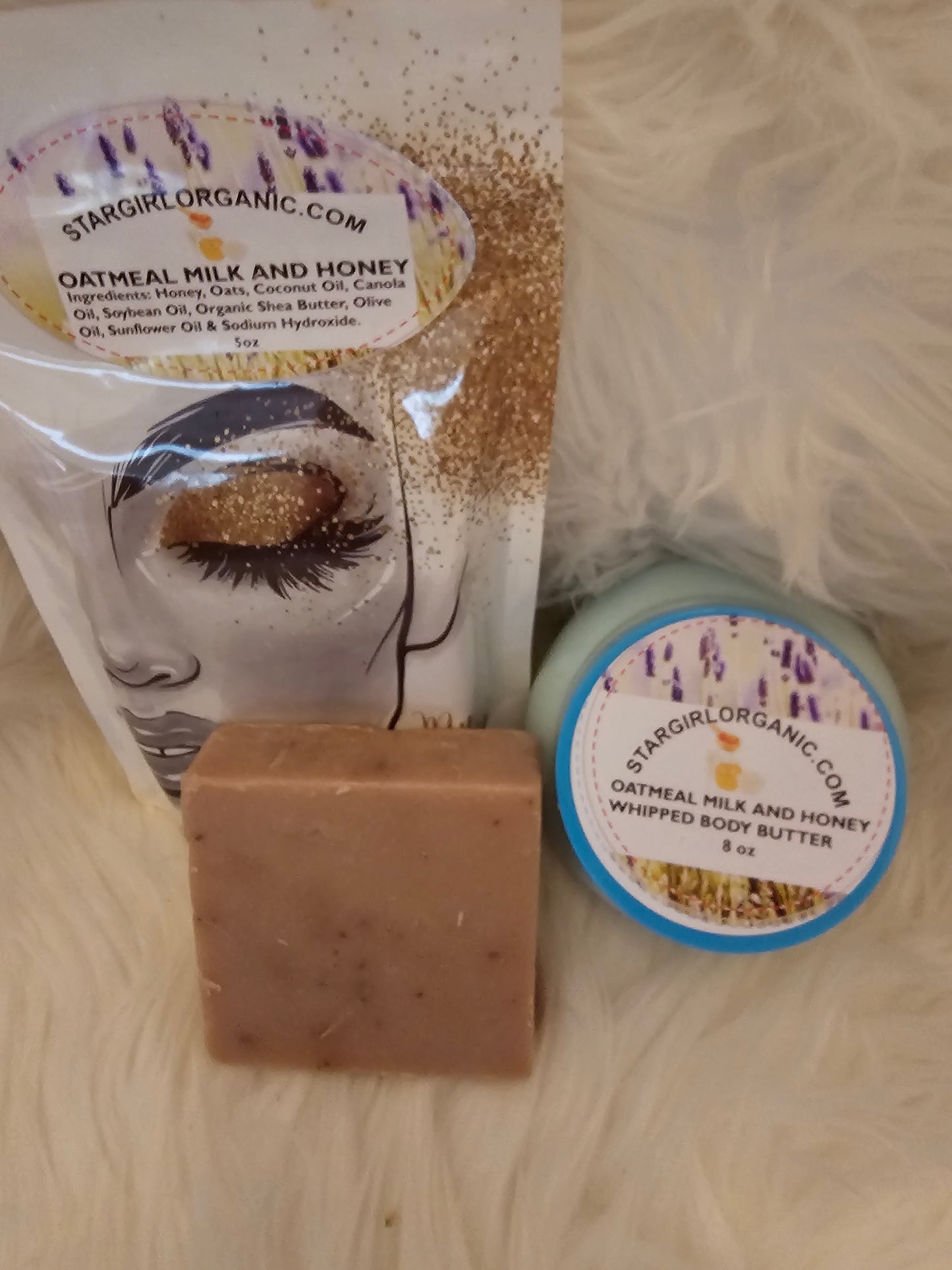 2pc Set Oatmeal Milk And Honey Soap Bar and Oatmeal Milk and Honey Whipped Body Butter
