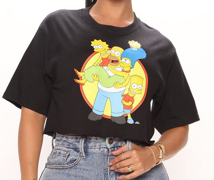 The Simpsons Family Portrait Crop Top