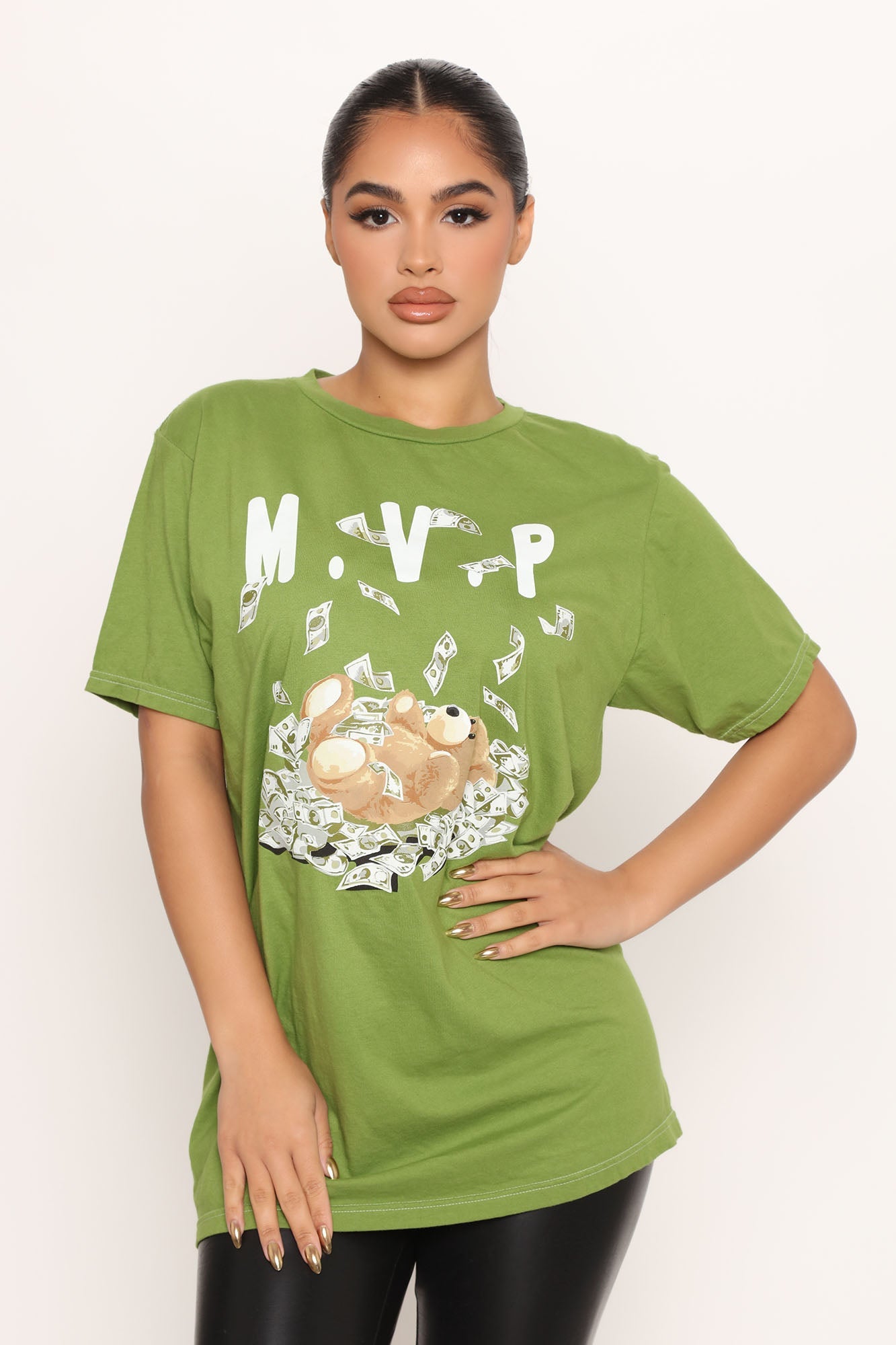 MVP Teddy Graphic Top - Chartreuse