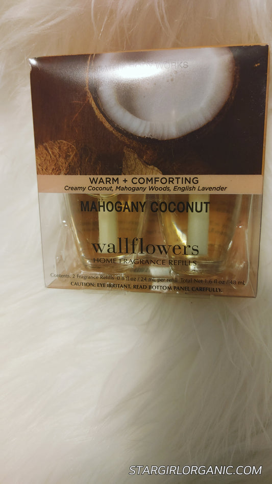 MAHOGANY COCONUT Wallflowers Fragrance Refills, 2-Pack