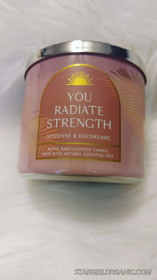 Bath & Body Works You Radiate Strength Sunshine and Day Dreams 3Wick Scented Candle Made with Natural Essential Oil