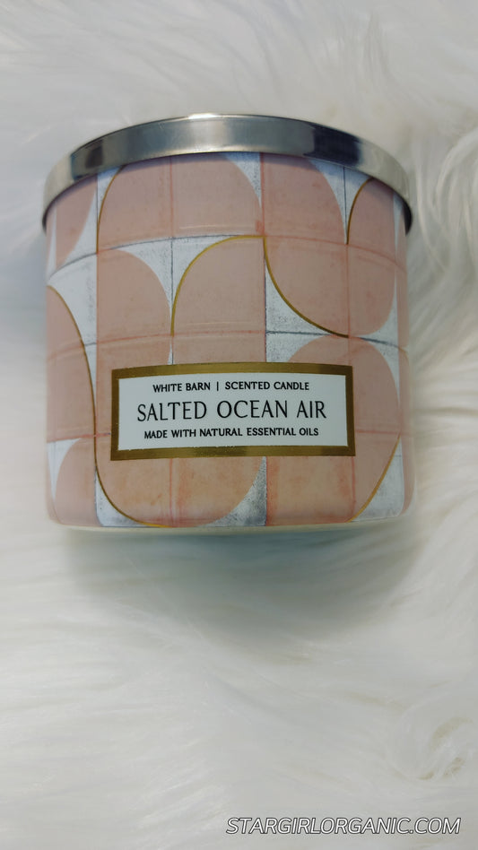 Bath & Body Works Salted Ocean Air (Musk) 3 wick Candle w/Essential Oils