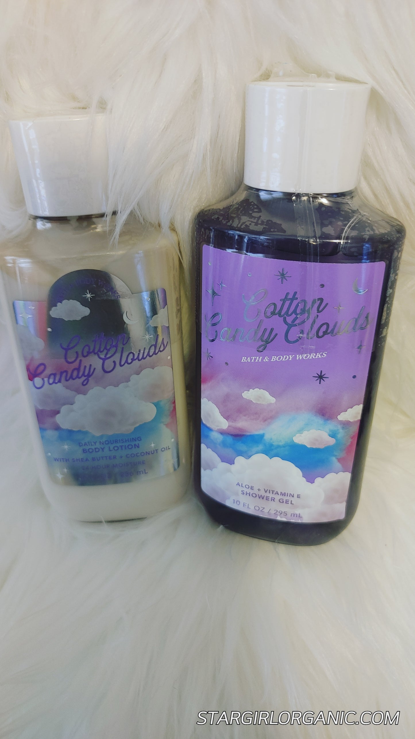 Bath and Body Works 2pc Sets Cotton Candy Clouds Body Lotion and Shower Gel