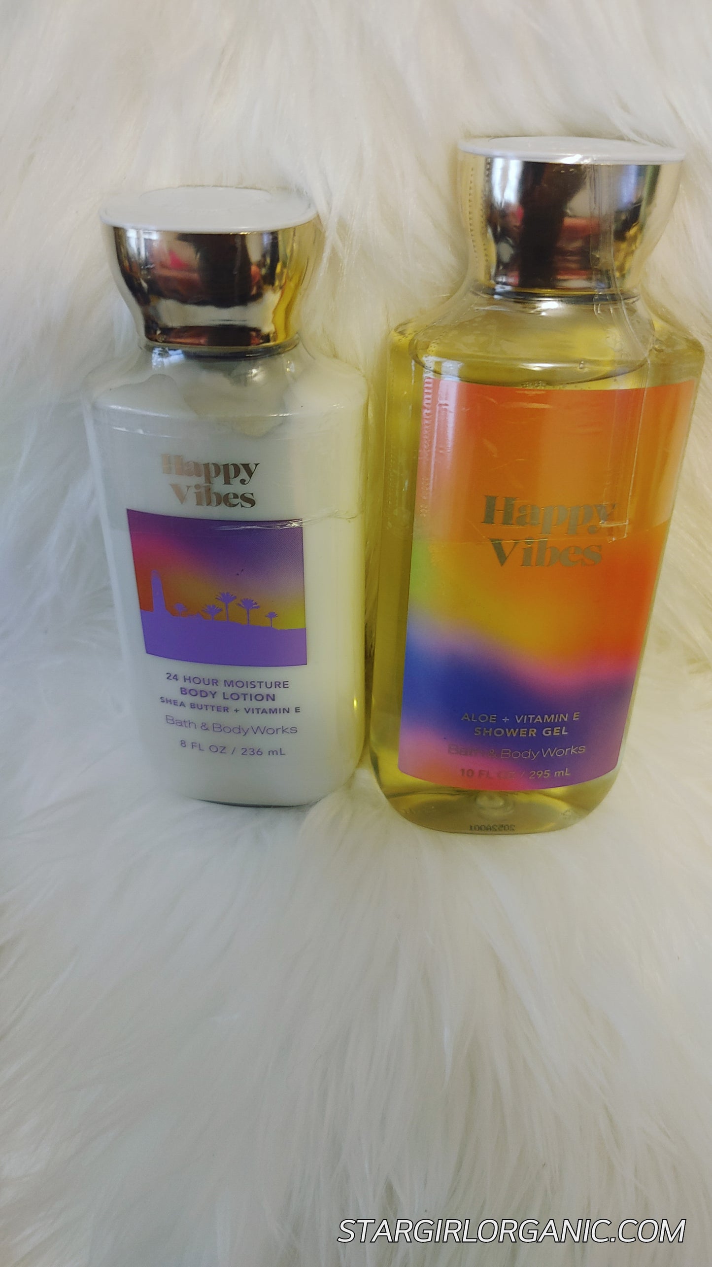 Bath & Body Works. 2PC Sets Happy Vibes Body Lotion and Shower Gel