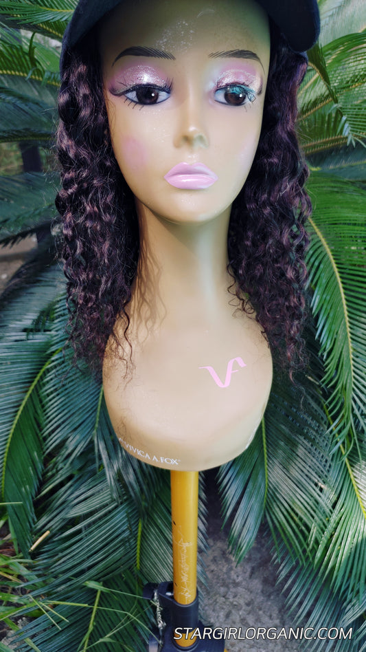 Human Hair Adjustable Curly Hair Extensions Wig
